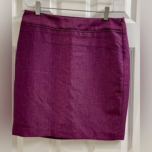 NWT Women's The Limited Purple Pencil Skirt Lined Slit Size 6 Side Zip